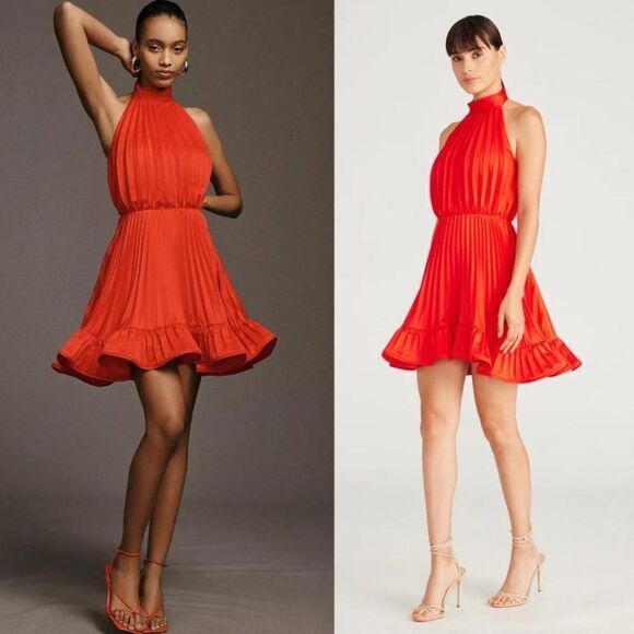 NWT AMUR Amiri Halter Mini Dress in Red Pepper
Size 0 Revolve - Picture 11 of 14